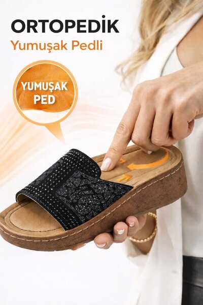 Slipcat Papuci de damă Stoned Soft, cu talpă ușoară, deschiși în față, pentru...