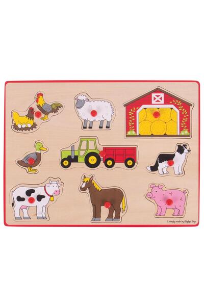 BIGJIGS Toys Wooden puzzle - Farm
