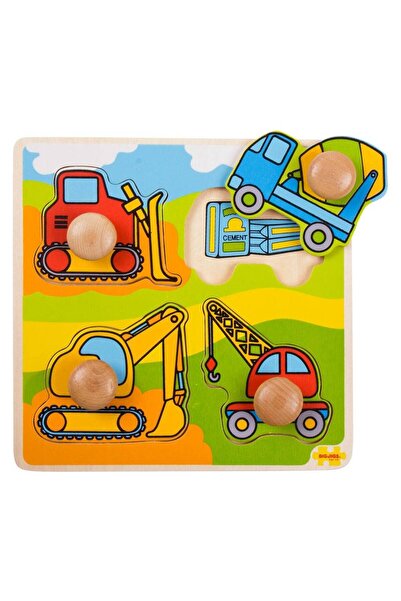 BIGJIGS Toys Primul meu puzzle - Santierul de constructii