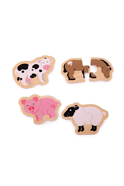 BIGJIGS Toys Puzzle - farm animals
