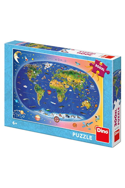 Dino Puzzle XL - Harta Lumii (300 piese)