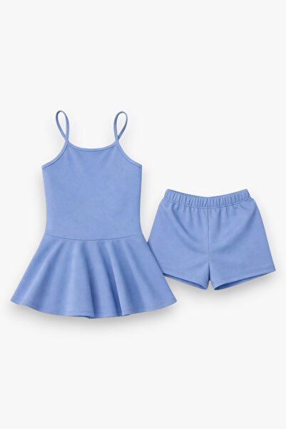 My Kids Wear Girl's Waitress Swimsuit Dress and Shorts 2-Piece Set 12420