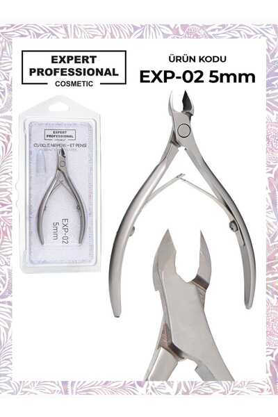 Expert Professional EXP-02 5mm Manikür Pedikür Aleti Paslanmaz Çelik Profesyonel Tırnak Bakım Pensi