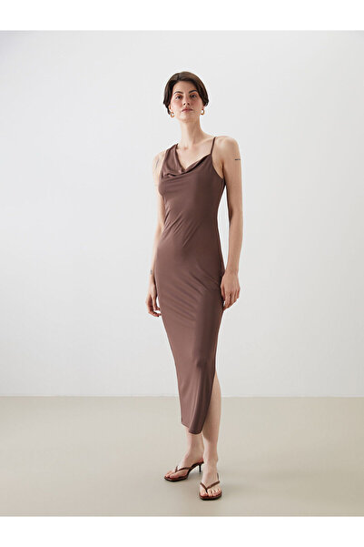 LC Waikiki Kleid mit drapiertem Ausschnitt und Schlitz