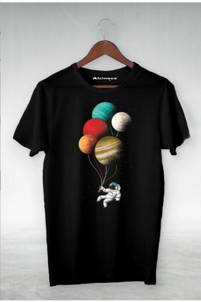 ALCİNOUS Unisex Cotton Printed Oversized Short Sleeve Basic T-Shirt