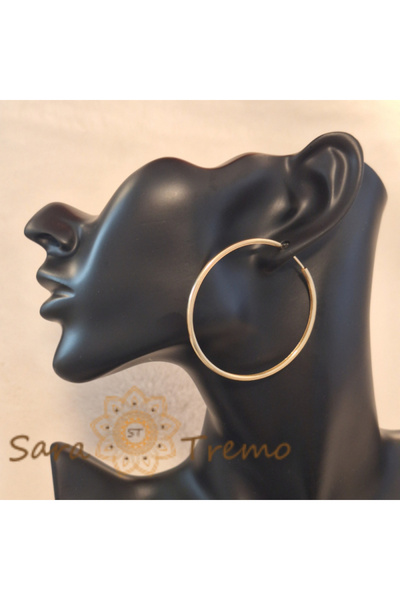 SaraTremo Large Earrings 5.3 cm – Light and Comfortable for Long Wear