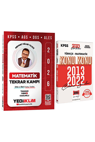 Yediiklim Yayınları 2026 KPSS AGS DGS ALES Matematik Video Çözümlü Tekrar Kam...