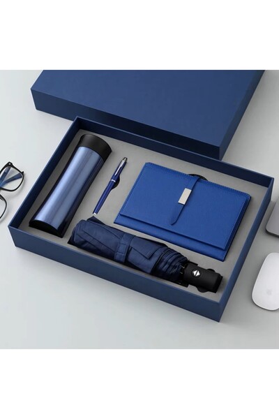OEM Premium Corporate Gift Set: Agenda, Umbrella, Thermos and Pen – Office Na...