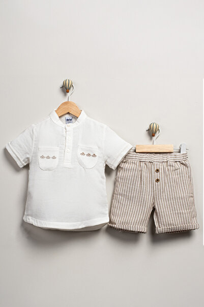 Minitrio 2-Piece Patterned Shirt and Shorts Baby Boy & Children's Set