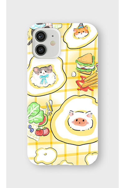 lelia حافظة هاتف شفافة مطبوعة متوافقة مع هاتف iPhone 12 Mini |   مجموعة: سناك...