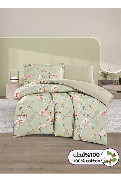 Melen Single and a half summer bed sheet set, 100% cotton - 4 pieces - fits a...