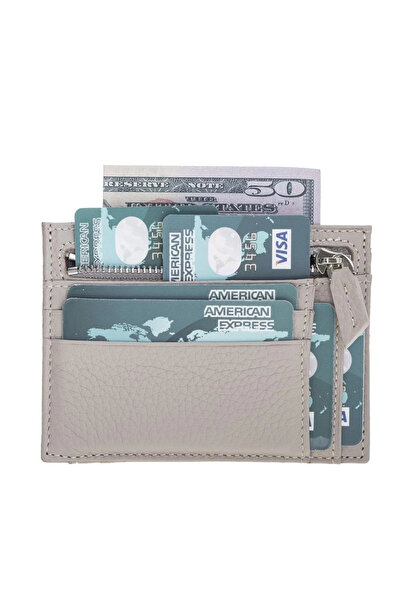 GP IGUANA Zip Leather Zippered Card Holder Zpch Erc3 Beige