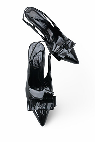 Diardi Women's Pointed Toe Bow Detailed Pointed Toe Heeled Shoes Stiletto