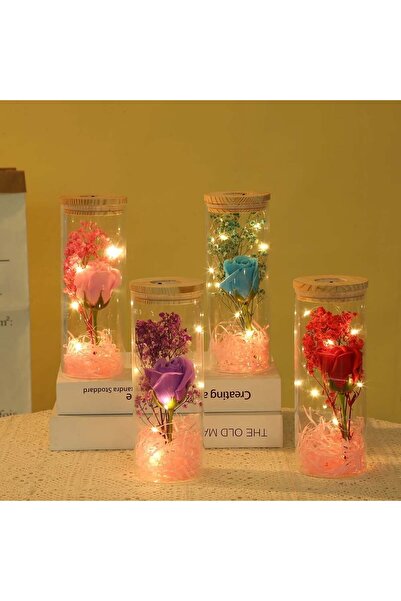 By Rozane Luminous Gift Arrangement with Wooden Base