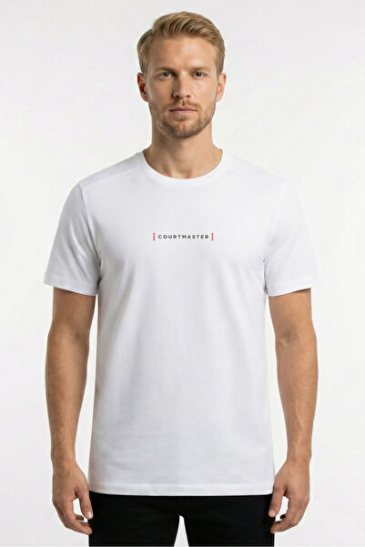 Cottonland Erkek COURTMASTER Normal Kesim O Yaka Baskılı Penye Pamuk T-Shirt ...
