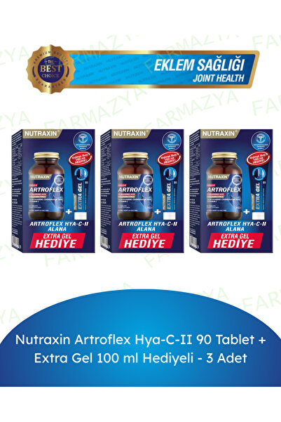 Nutraxin Artroflex - Hya C-ıı Glukozamin 90 Tablet Artroflex Jel - 3 Adet