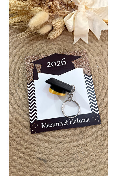 ege ajans tasarım 10 adet kartlı ve jelatinli 3d mezuniyet anahtarlık