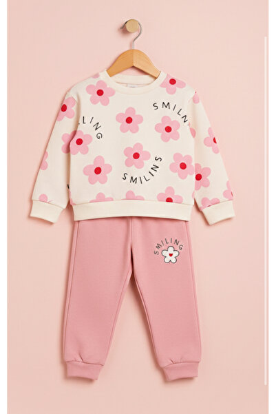 MİLANO KİDS طقم بناتي علوي وسفلي قطن