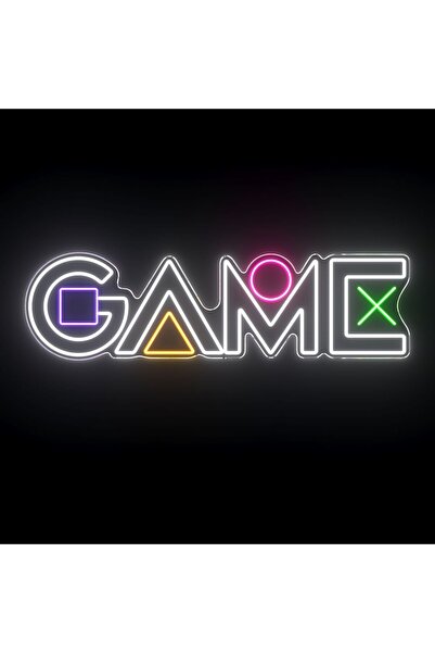 Disa Neon LED Duvar Dekoratif Aydınlatma -Game,Gamer, 70x25cm-