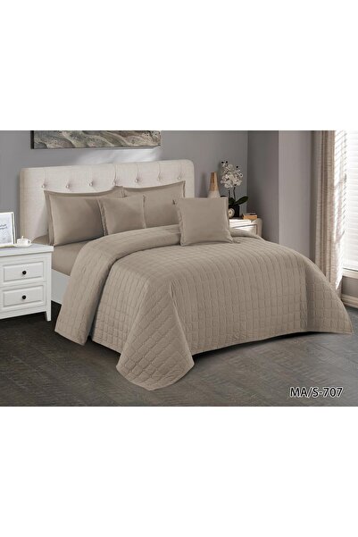 ROSHNA طقم لحاف مفرش سرير نفر ونص مضغوط بتصميم سادة فندقي ليمنحك صيف منعش مقا...