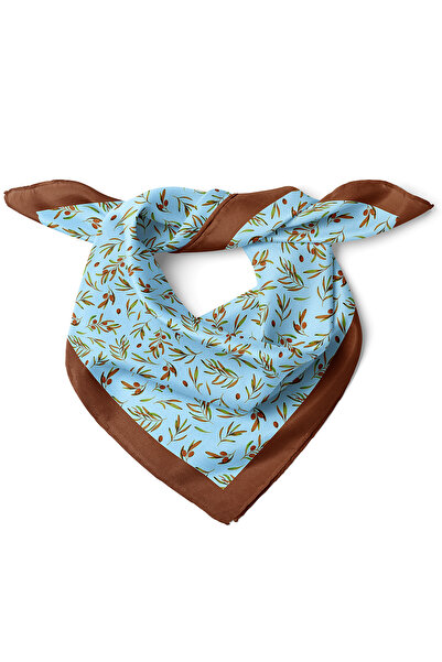 nehir eşarp Zeytin Dalı Desen Fular Bandana 50x50 Cm