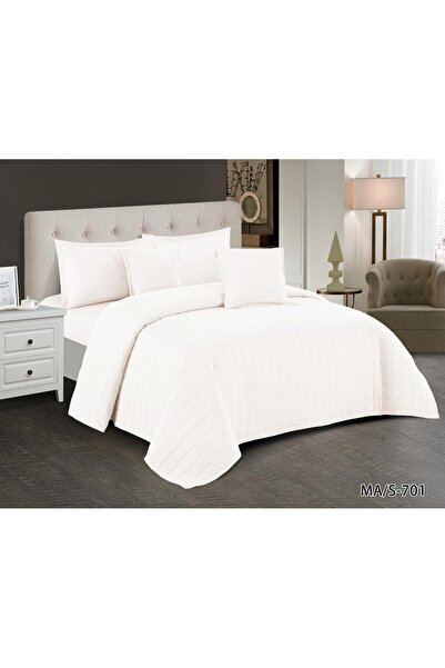 ROSHNA طقم لحاف مفرش سرير نفر ونص مضغوط بتصميم سادة فندقي ليمنحك صيف منعش مقا...