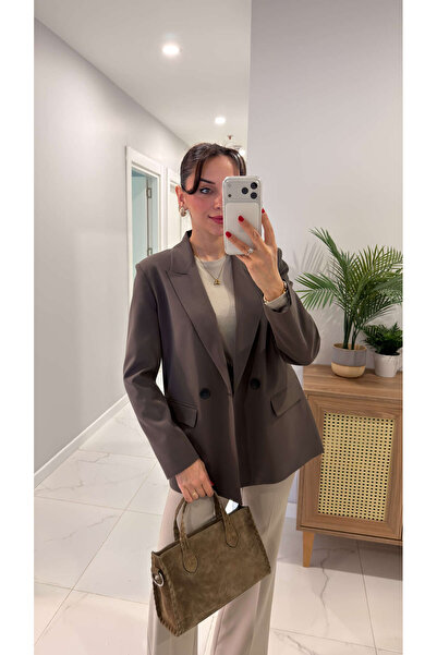 BİRCANÇİL Dlvin Terra Khaki Two-Button Blazer Jacket