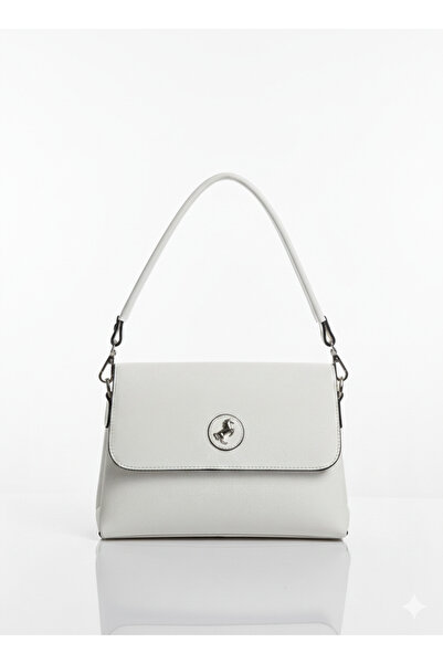 Çanta Trend Miami Polo Club White Women's Covered Crossbody Shoulder Strap Ba...