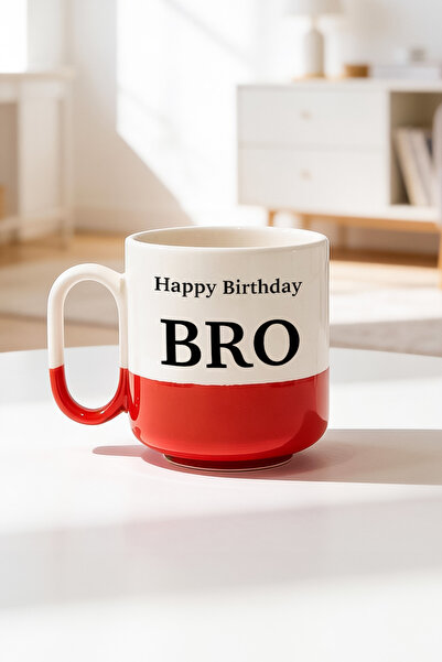 BB TRADE Happy Birthday Bro Designed Ceramic Printed Pro Mug 330ml