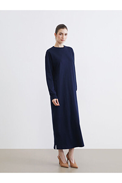 LC Waikiki Sparkling Choices Oval Neck Sweat Dress from Shining Store