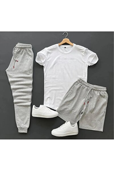 PAVRO Unisex Oversize Shorts Set Bottom-Top Two-Piece Comfortable 3-Piece Mix...