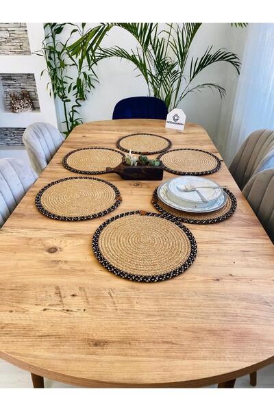 bestbeler Jute Straw Presentation Plate Mat American Service Supla 6 Pieces