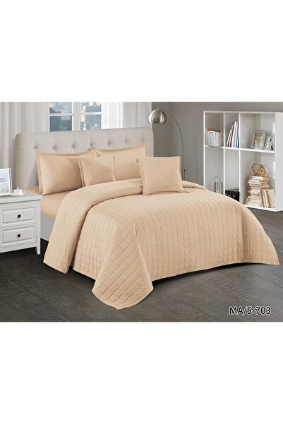 ROSHNA Single and a half bed comforter set, compressed, plain hotel design, t...