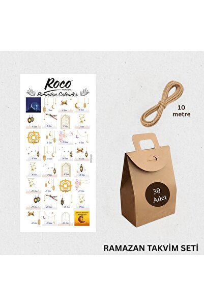 roco paper Set calendar Ramadan - Autocolant calendar de Advent cu 30 de zile...