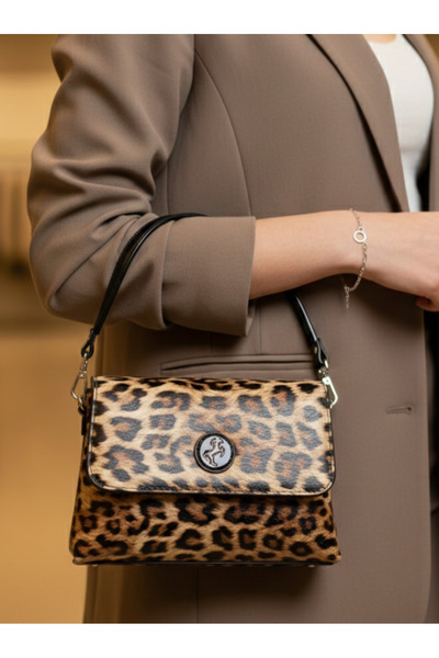 Çanta Trend Miami Polo Club Leopard Women's Flap Crossbody Shoulder Strap Bag...