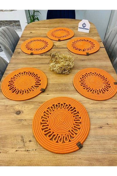 bestbeler Wicker Jute Presentation Plate Mat Supla American Service Set 6 Pieces
