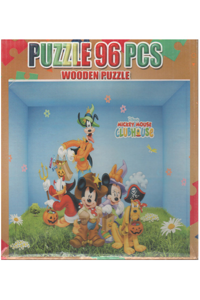 Games بازل خشبي ملون ميكي ماوس 96 قطعة
