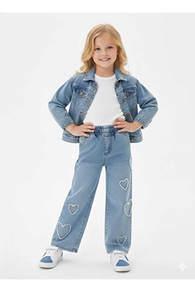 DMB BOYS & GIRLS Dmb Girls Heart Pocket Denim Jacket 26Ydmb-9797