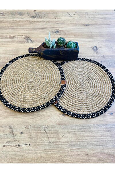 bestbeler Presentation Plate Mat Jute Placemat American Service Set of 2