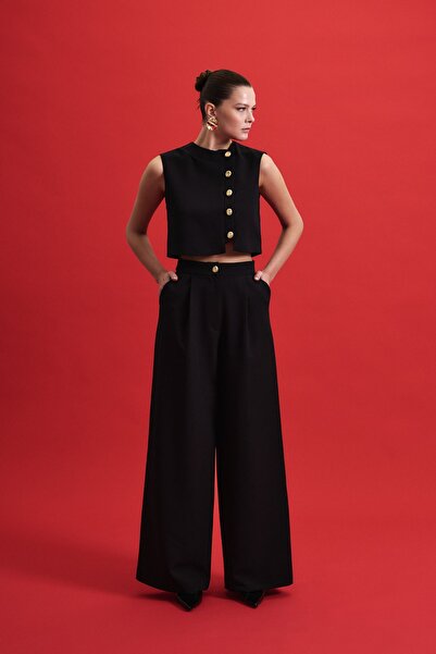 Sateen Lucy Pants - Black