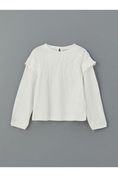 LC Waikiki Zero Roba Collar Ruffle Detailed Girl's T-Shirt from Uzg Store for...