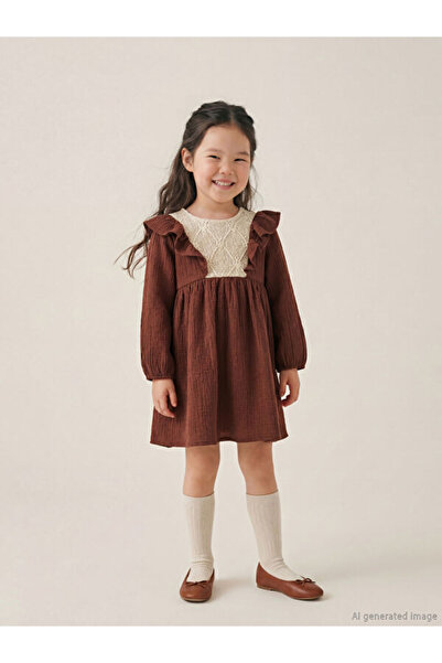 LC Waikiki Çelebi Store'dan Kaliteli Parçalar Fırfırlı Nakışlı Kız Bebek Müsl...