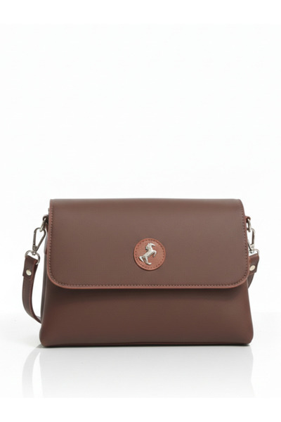 Çanta Trend Miami Polo Club Brown Women's Flap Crossbody Shoulder Bag (Width ...
