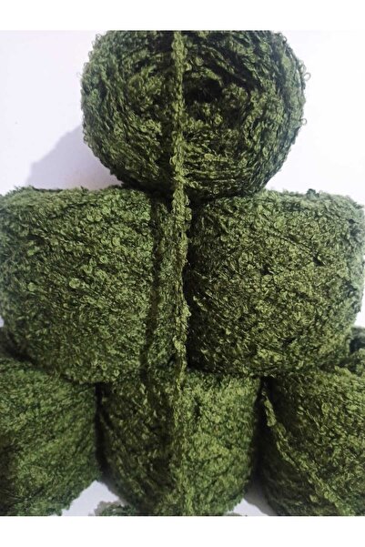 İPEK YÜN İPLİK DÜNYASI Буклетова пряжа 2 нитки (хакі) 100 г