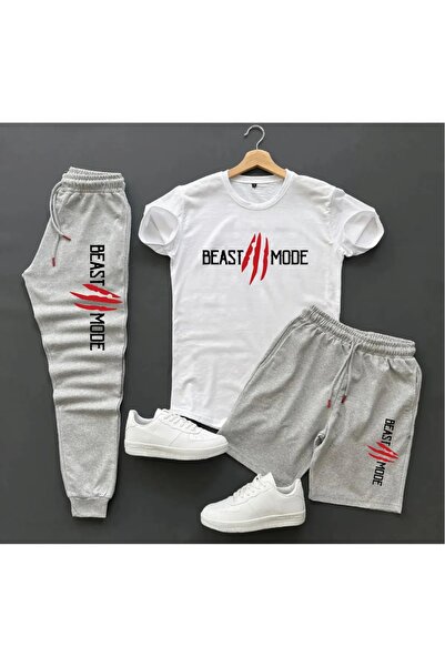 PAVRO Unisex Oversize Shorts Set Bottom-Top Two-Piece Comfortable 3-Piece Mix...