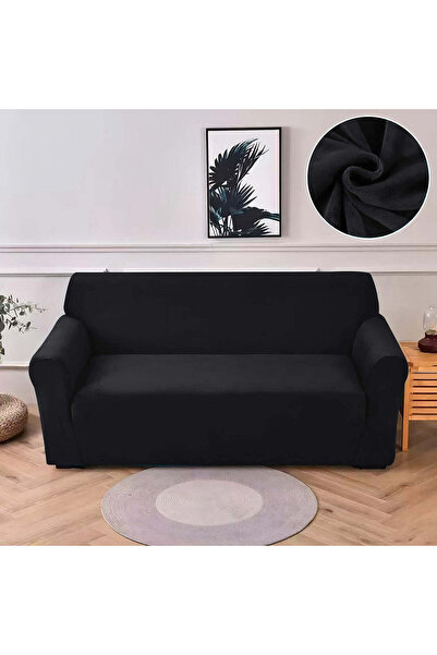 trendyhome UNI 3-Seater Sofa Cover, Elastic Velvet, Anti-Slip with Fasteners