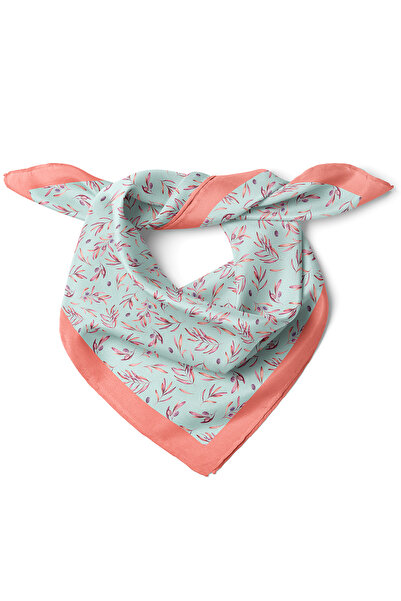 nehir eşarp Zeytin Dalı Desen Fular Bandana 50x50 Cm