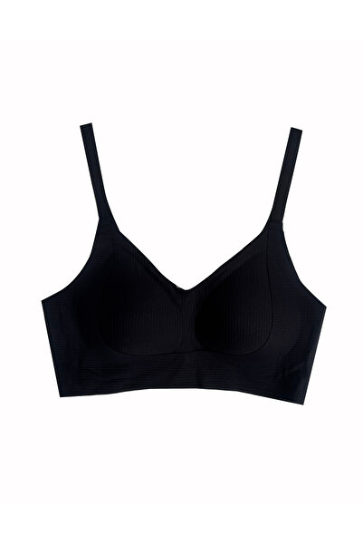 ALYA UNDERWEAR Women's Ribbed Fabric Flexible Wire-Free Lightly Padded Remova...