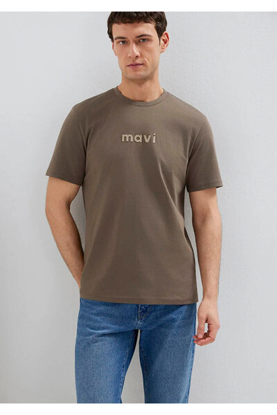 Mavi Logo Printed Brown Men's T-Shirt M0612732-83866