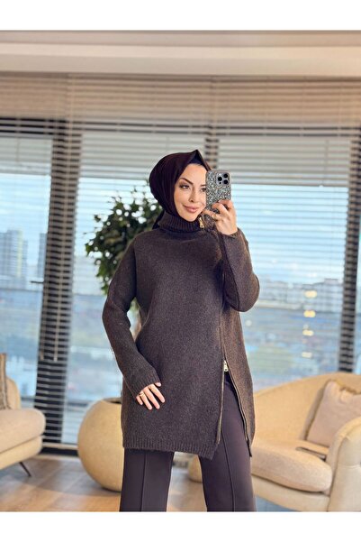 ALANURMODA 7768 Oslo Side Zipper Knitwear Tunic